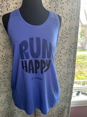 Brooks Royal Blue Run Happy Graphic Tank